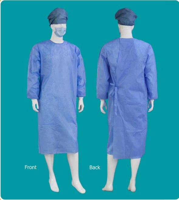 Vestido de aislamiento desechable SMS