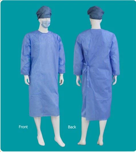 Vestido de aislamiento desechable SMS